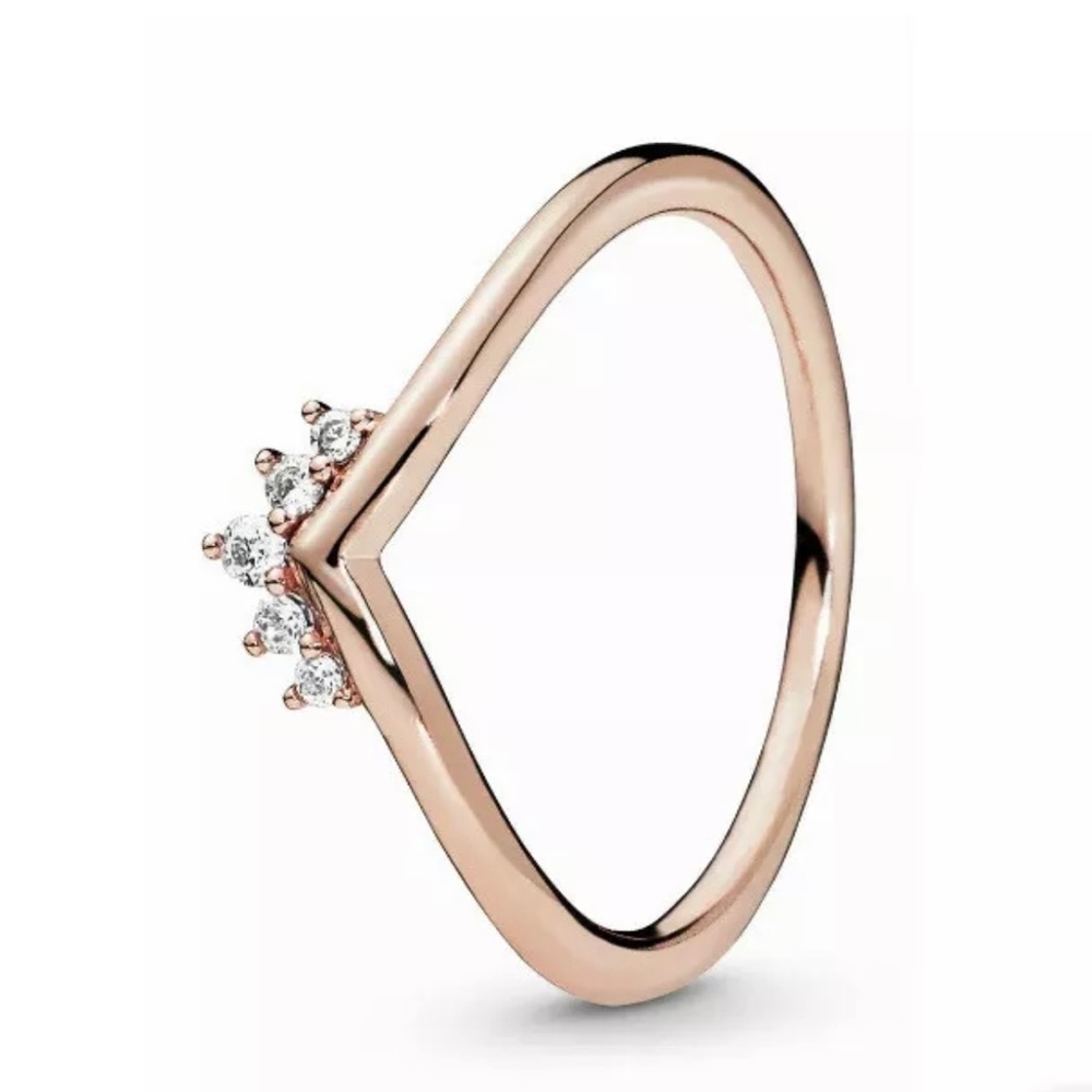 Pandora Rose Gold Tiara Wishbone Ring!!